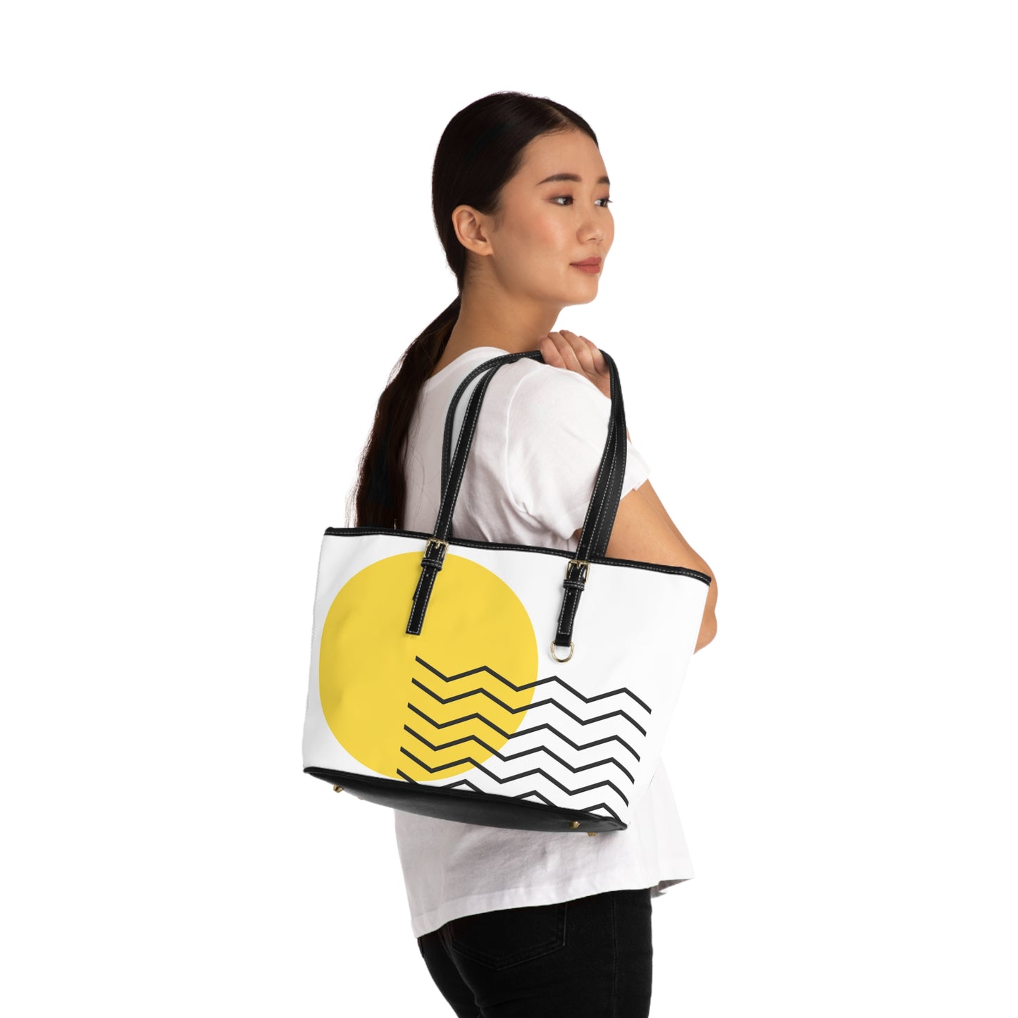 Modern Sunrise PU Leather Shoulder Bag