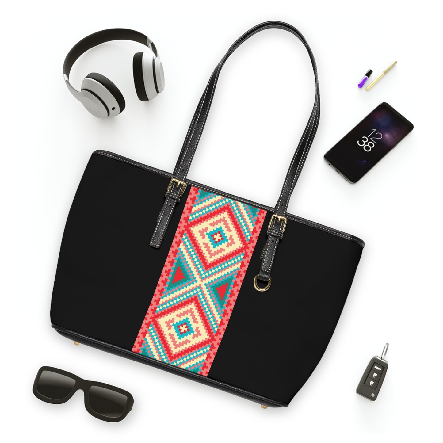 Boho-Inspired PU Leather Shoulder Bag – Bold & Chic Everyday Tote