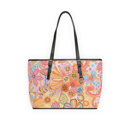 Retro Bloom PU Leather Shoulder Bag