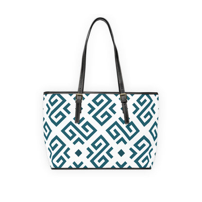 Geometric Elegance PU Leather Shoulder Bag