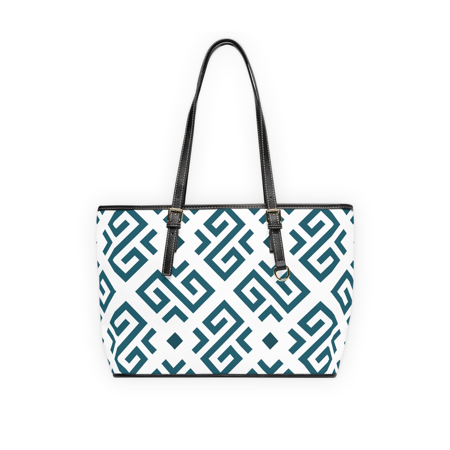 Geometric Elegance PU Leather Shoulder Bag