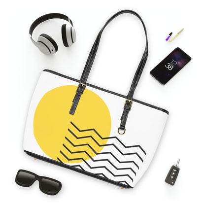 Modern Sunrise PU Leather Shoulder Bag