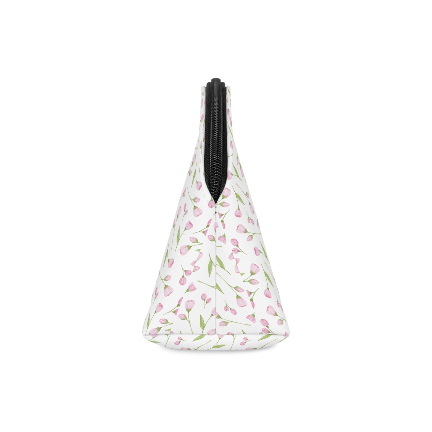 Pink Tulip Floral Makeup Bag