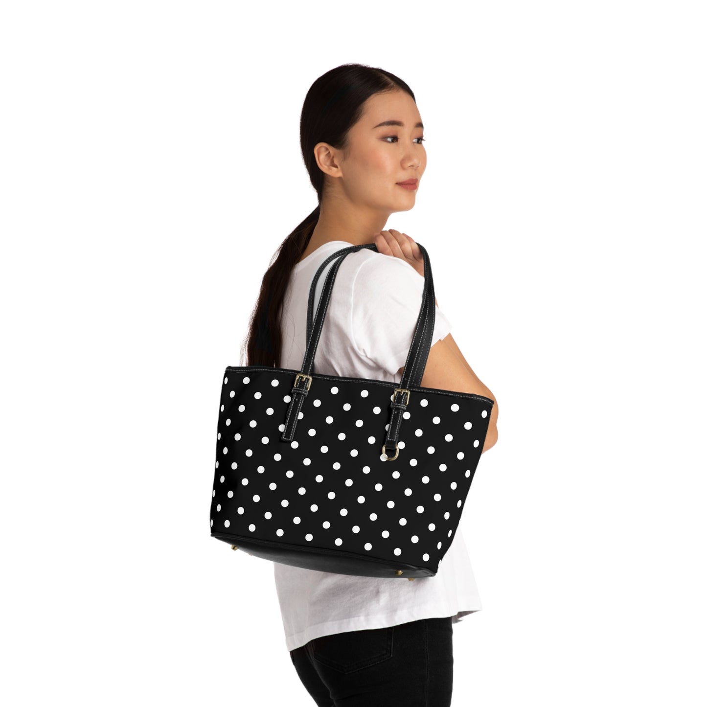 Classic Polka Dot PU Leather Shoulder Bag