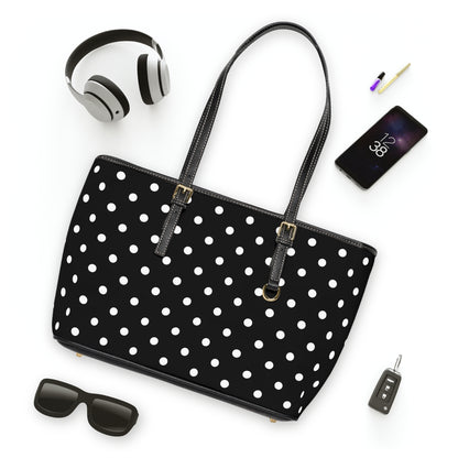 Classic Polka Dot PU Leather Shoulder Bag