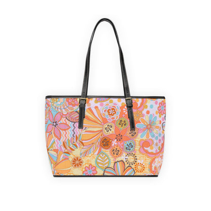 Retro Bloom PU Leather Shoulder Bag