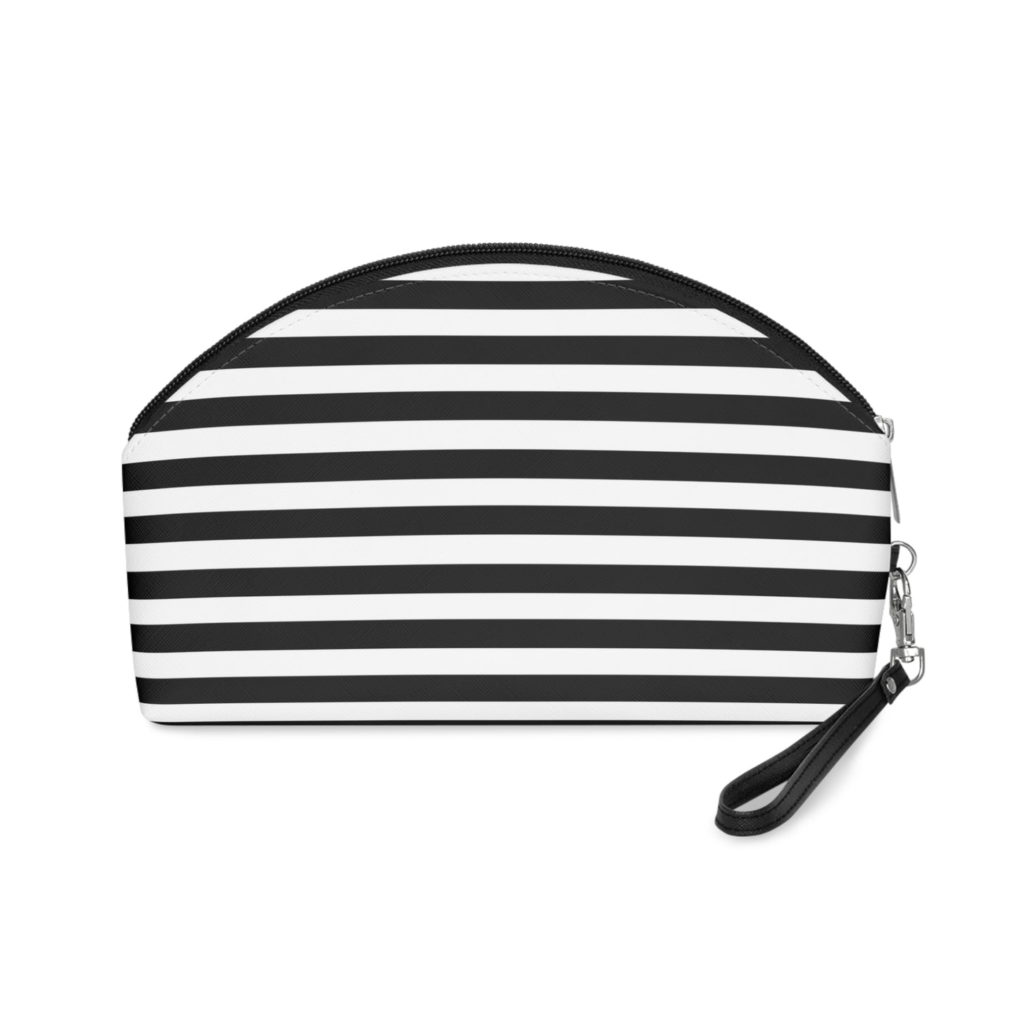 Striped Heart Makeup Bag