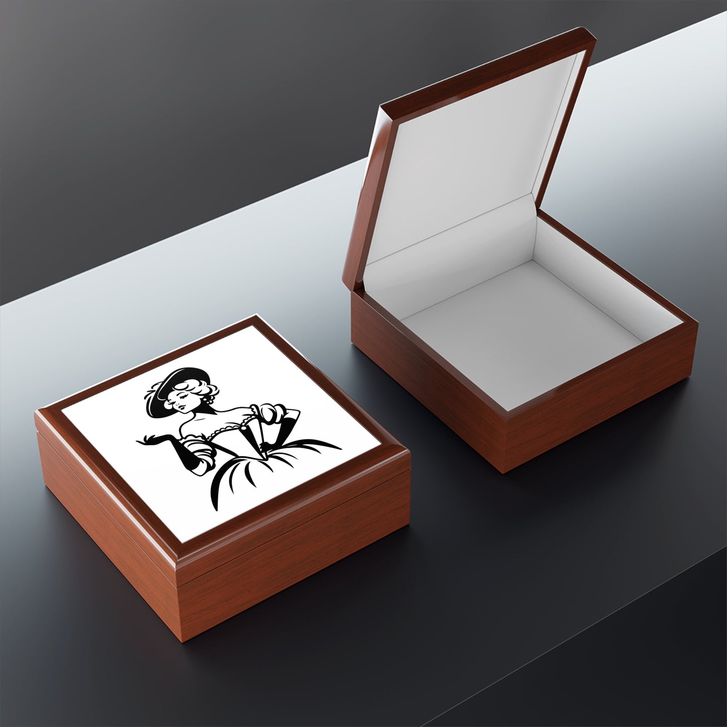 Elegant Lady Glossy Jewelry Box