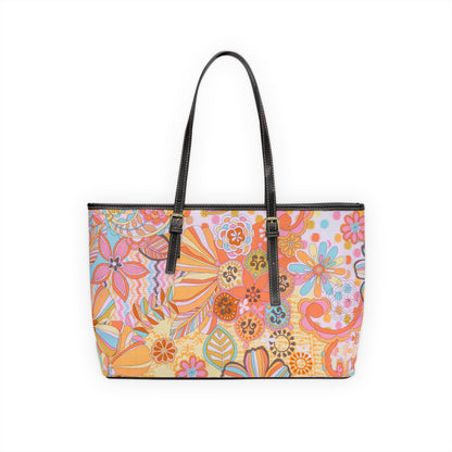 Retro Bloom PU Leather Shoulder Bag